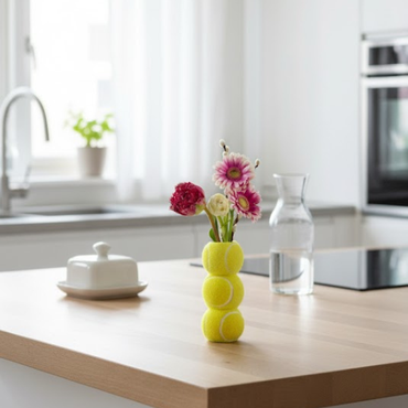 Bitten Tennisbal Vaas geel sfeer keuken