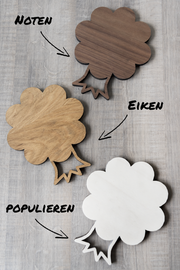 City shapes Skyline Zwolle eikenhout 90 cm