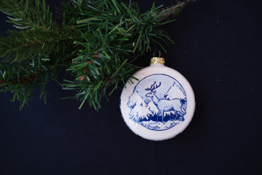 Royal Delft Weihnachtsschmuck Diskus Hirsch