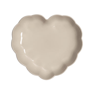 Emile Henry Madeleine Kuchenform Herz gewellt - 265x245x65mm - Argile