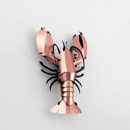 Grote Assembli 3D-puzzel Giant Lobster in rose goudop lichte achtergrond