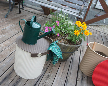 Hachiman Omnioutil Eimer L - Elfenbein/Braun