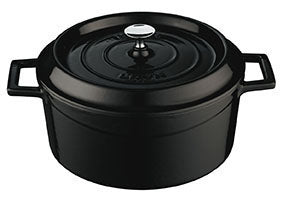 LAVA Trendy Runder Bräter - Ø240mm - 4,49L - Schwarz/Schwarz