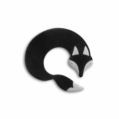 Leschi Warmtekussen Noah the fox - black