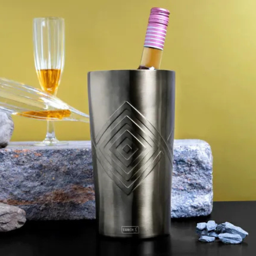 Lurch wijnkoeler rvs smokey Grey H24 cm