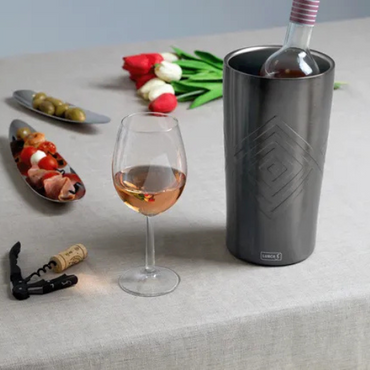 Lurch wijnkoeler rvs smokey Grey H24 cm