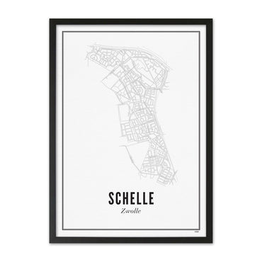 Wijck Zwolle Schelle Poster A3 30 x 40