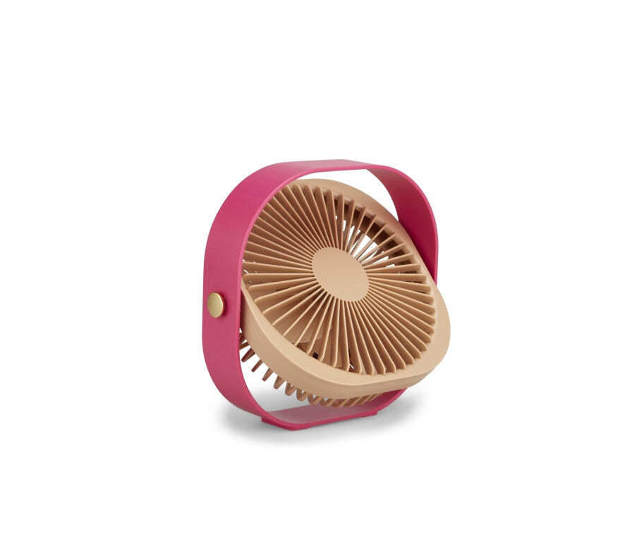 Printworks Tischventilator Fantastic Cerise wiederaufladbar