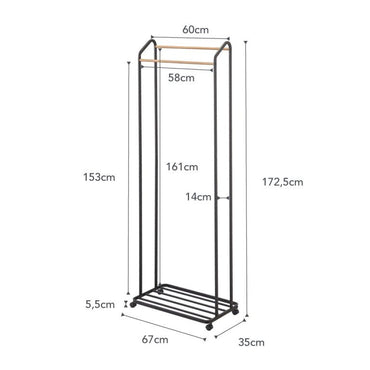 Yamazaki Garderobenständer - Tower - schwarz