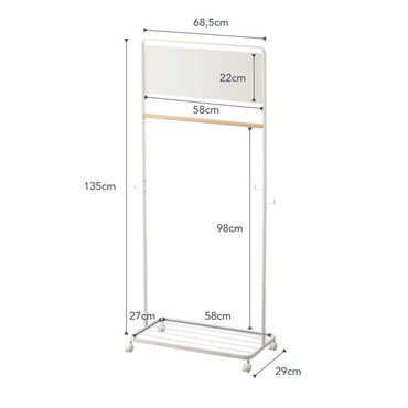 Yamazaki Kindergarderobe mit Paneel - Tower - weiß