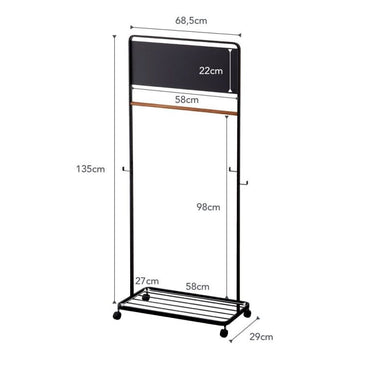 Yamazaki Kindergarderobe mit Paneel - Tower - schwarz