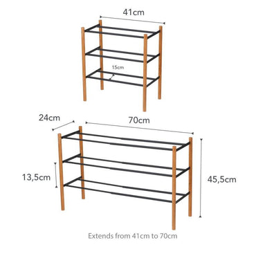 Yamazaki Expand Schuhregal - Schlicht - Schwarz