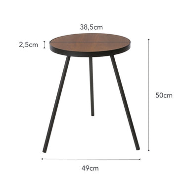 Yamazaki Round bijzettafel - Tower - zwart