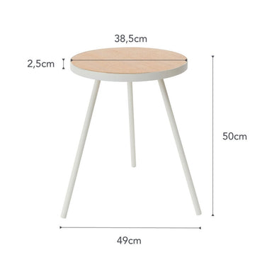 Yamazaki Round side table - Tower - White afmetingen