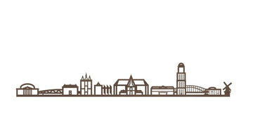 City shapes skyline zwolle mini notenhout