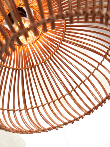 Good&Mojo Hängelampe Kalahari Rattan Durchmesser 32 x Höhe 28 cm, natur. S