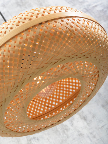 Good&Mojo Hängelampe Palawan Bambus 40x15cm natur, S