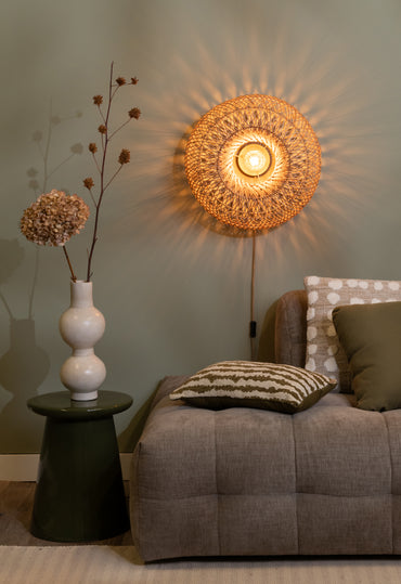 Good&Mojo Wandlamp Arizona bamboe/kap ø50x23cm naturel, S