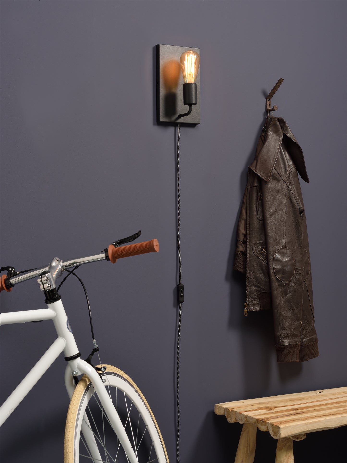 It's About Romi Wall lamp iron Madrid b.15xh.25cm black, L