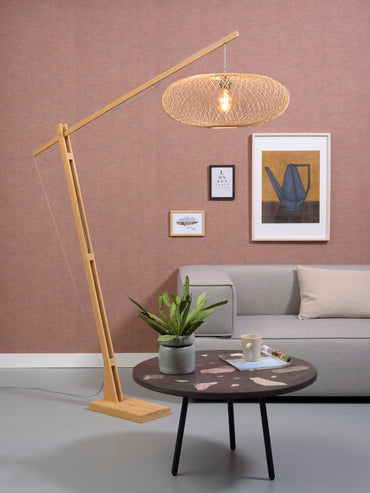 Cango Bambus Stehleuchte, nat.H.207cm/Schirm 60x25cm, natur