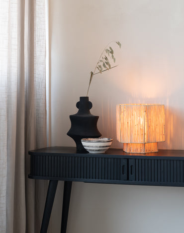 Good&Mojo Tischleuchte Bast Panama rund/achteckig ø28xh.26cm natur, S