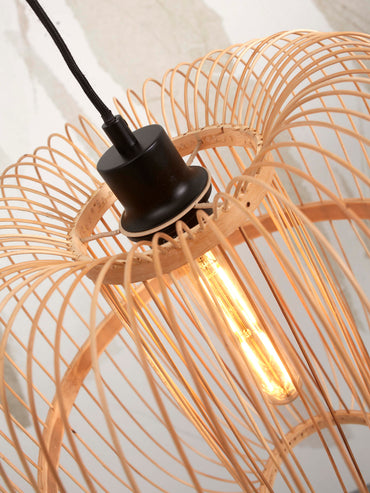 Good&Mojo Hängelampe Hokkaido L Bambus H.38xDurchm.25cm. natürlich