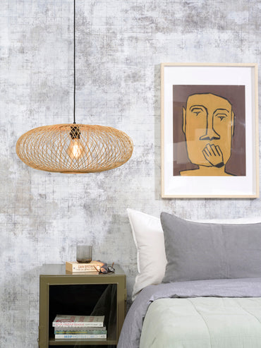 Hängelampe Cango Bambus Ellipse dia.60x25cm natur