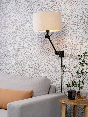 It's About Romi Wall Lamp Amsterdam h.30cm/shade 32x20cm l. linen, S