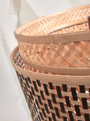 Good&Mojo Tischleuchte Bhutan Bambus natur H.45cm/Schirmrohr 18x25cm b/natur