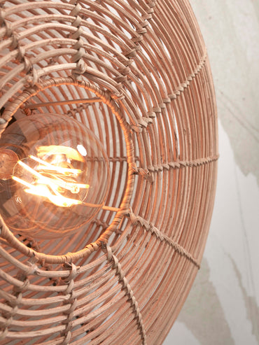 Good&Mojo Wandlamp Tanami rotan schijf S dia.40xh.10cm. naturel
