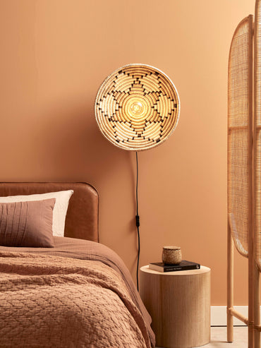 Good&Mojo Wandlamp Andros dia. 45cm, nat/wit