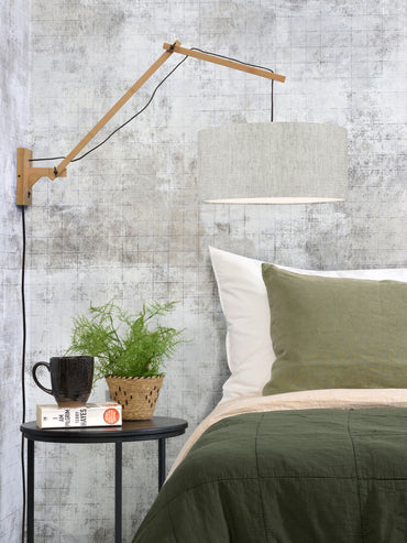 Good&Mojo Wandlamp Andes bamboe nat./kap 47x23cm ecolin. licht, L