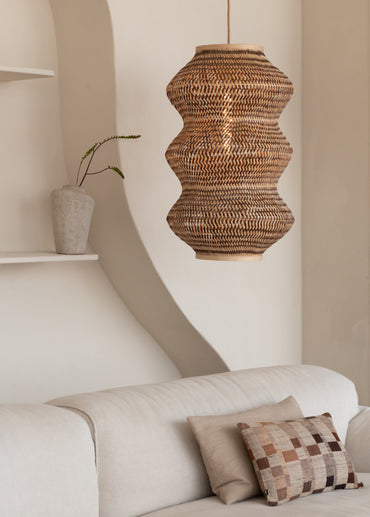Good&Mojo Hanglamp Barbados bamboe/3-bol ø40xh.67cm naturel/bruin, XL