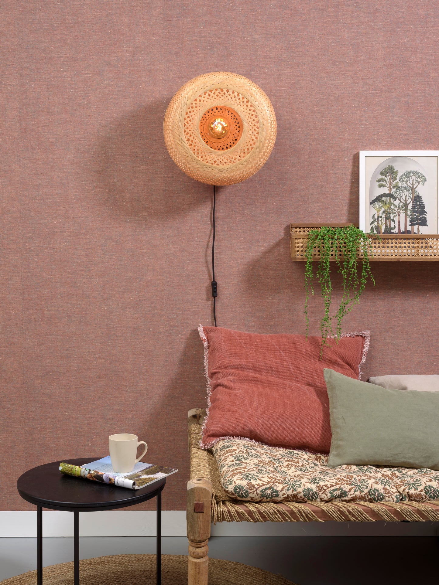 Good&Mojo Wandleuchte Palawan Bambus 40x15cm natur, S