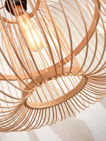 Hokkaido bamboo ceiling lamp, 28 x 38 cm, natural