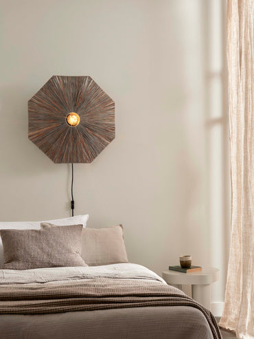 Good&Mojo Wandleuchte Panama dia. 65cm, dunkelgrau