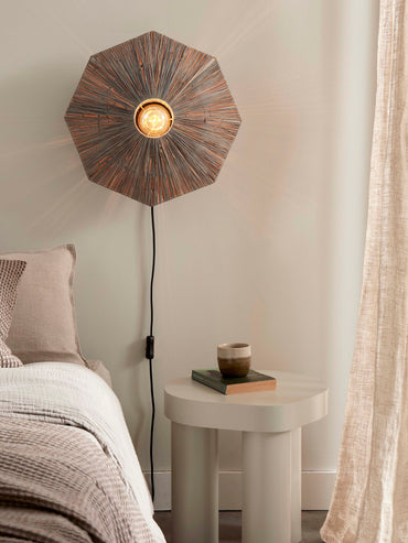 Good&Mojo Wandleuchte Panama dia. 45cm, dunkelgrau