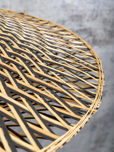 Good&Mojo Hanglamp Bali bamboe horiz. 44x12cm zwart/naturel, S