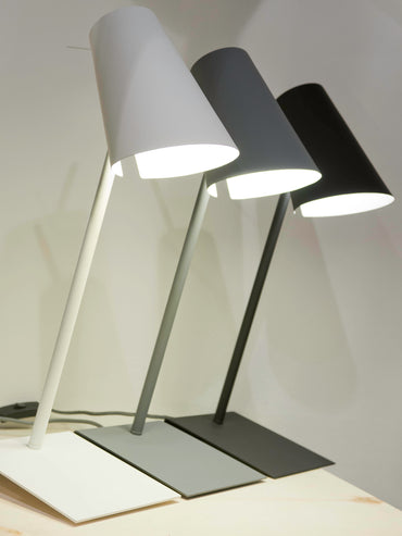 It's About Romi Tischleuchte Eisen/Gummi-Finish Cardiff H.54/Schirm H.20x15cm, grau