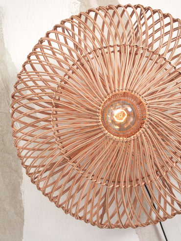 Good&Mojo Wandlamp Zanzibar S rotan/plat dia.40xh.12cm. naturel