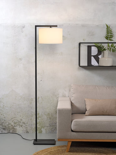 It's About Romi Vloerlamp ijzer/zwart Boston h.160cm/kap 32x20cm, wit