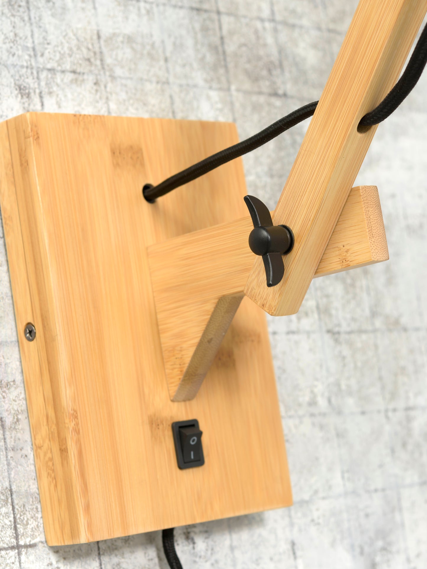 Good&Mojo Wandlamp Andes bamboe nat./kap 47x23cm ecolin. wit, L