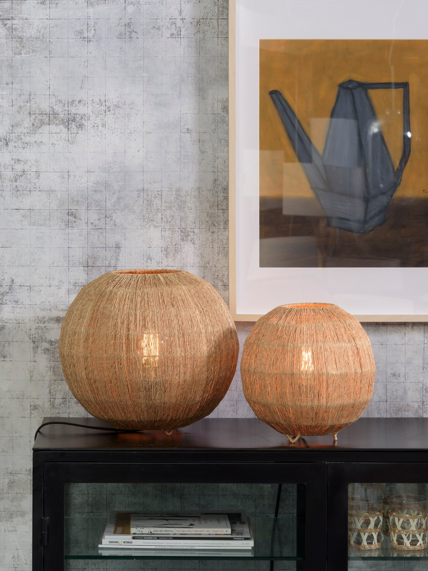 Good&Mojo Tischleuchte Iguazu Jute/Kugel 25xh.25cm natur, S