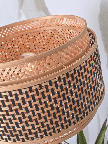 Good&Mojo Stehleuchte Bhutan/Bambusplanke H.160cm/Schirm 40x25cm s/natur.b.