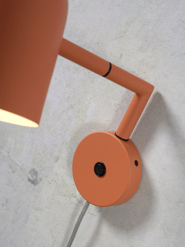 It's About Romi Wandleuchte Eisen Marseille H.26,5cm/Schirm rund H.17x12cm, Terra