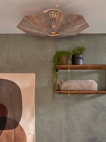 Good&Mojo Panama ceiling lamp, diameter 65cm, dark gray