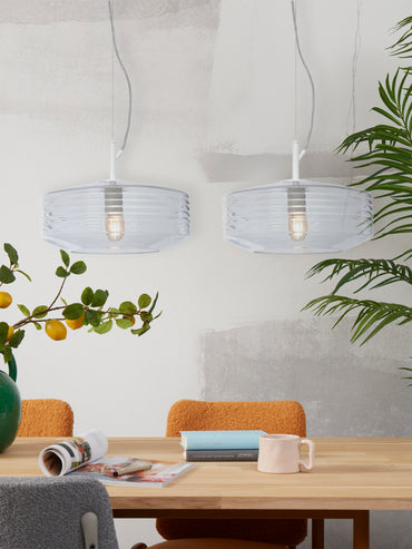 It's About Romi Hanglamp glas Verona ribbel, transp.