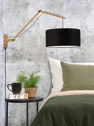 Good&Mojo Wandlamp Andes bamboe nat./kap 47x23cm ecolin. zw. L