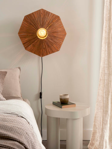 Good&Mojo Wandleuchte Panama dia. 45cm, braun