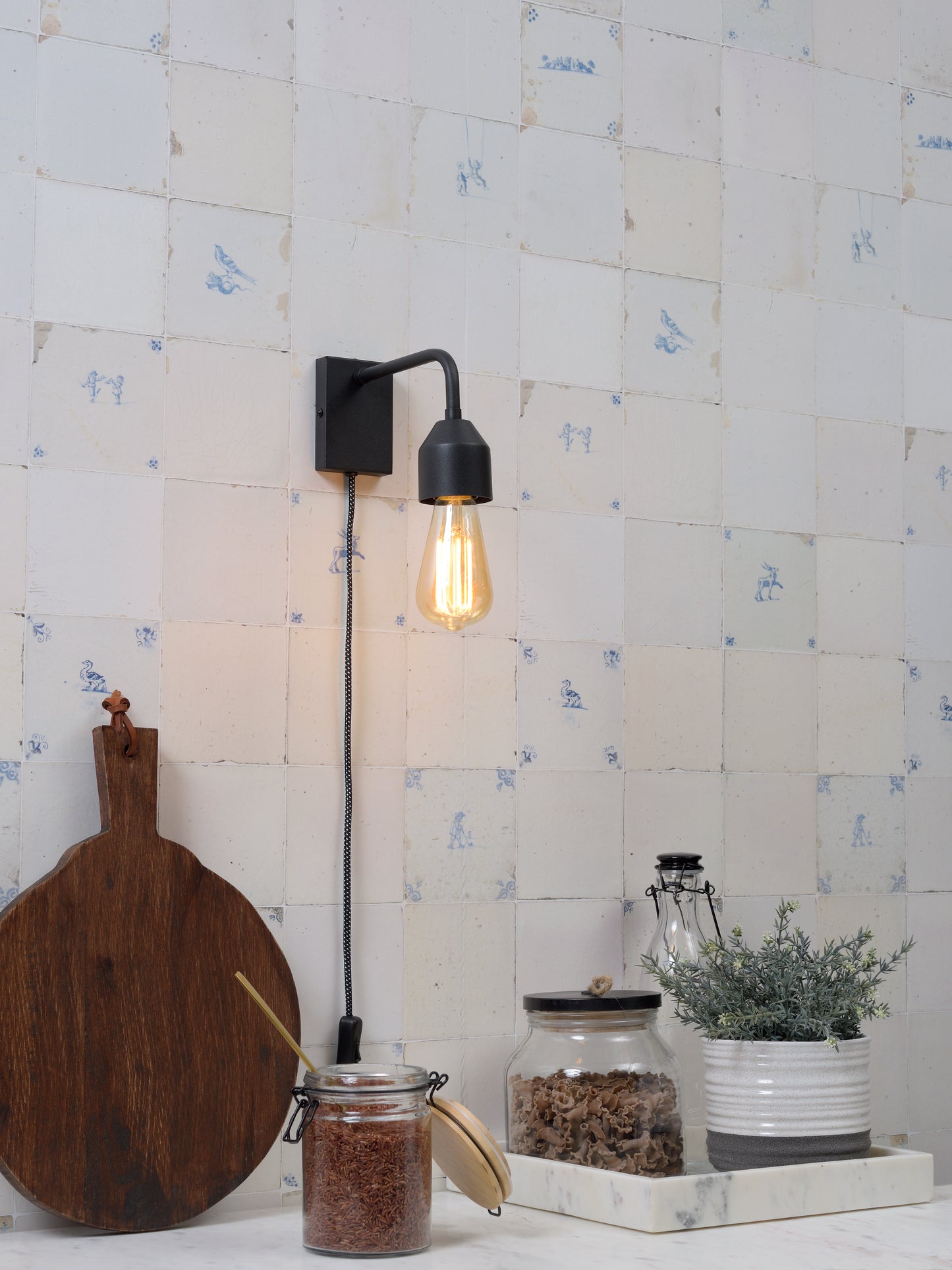 It's About Romi Wandleuchte Eisen Madrid 18x7xh.14cm schwarz, S